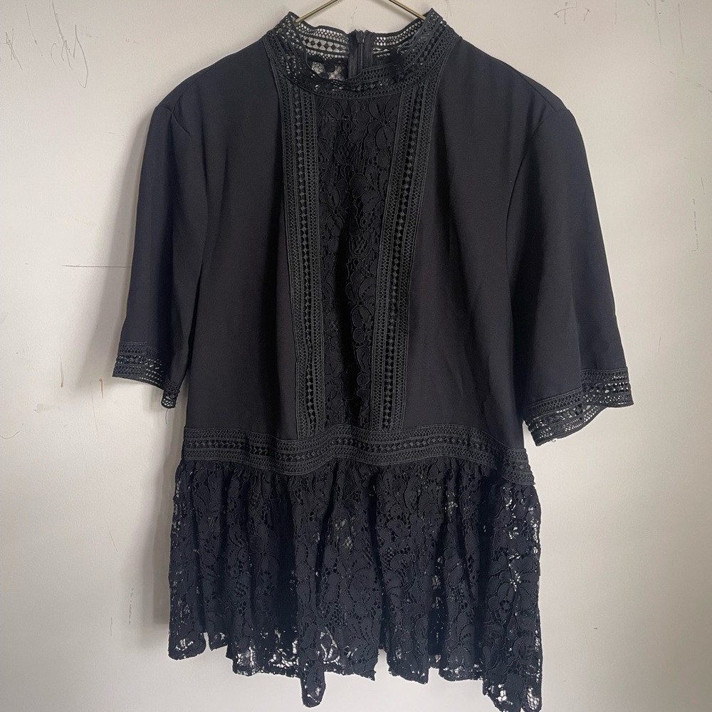 Zara peplum lace top/blouse